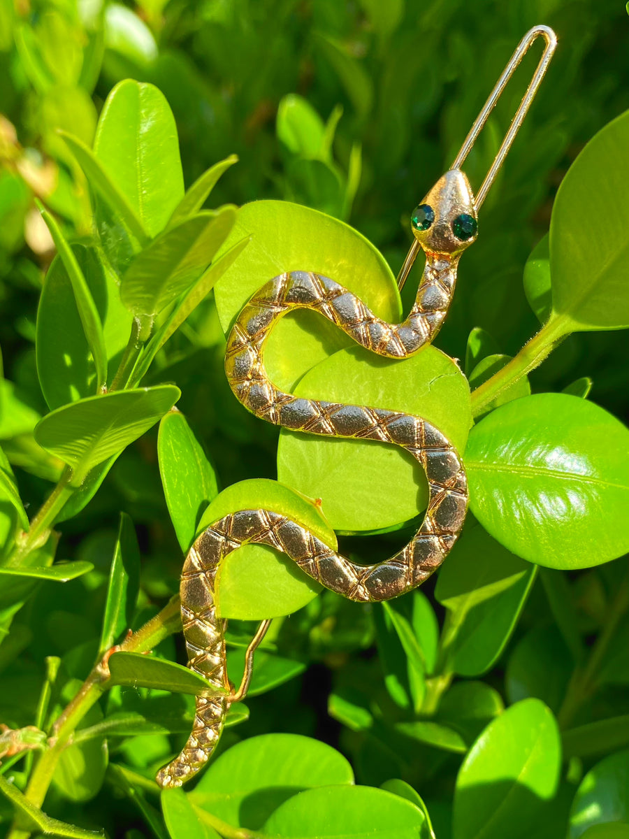 Cascabel Snake Ruby Red Eye Hair Pin – JelliWink Cosmetics LLC